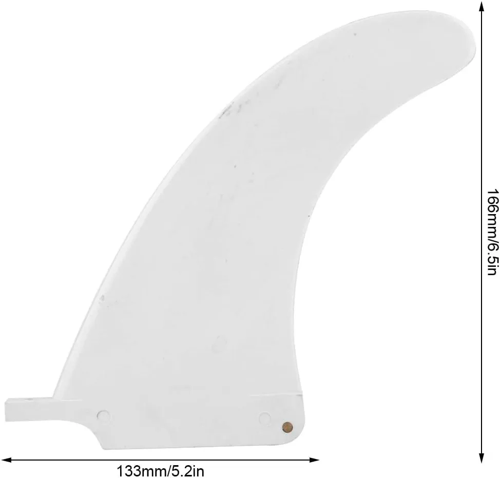 6.5inch Surfing Fin Nylon Fibre Surfboard Fin Thruster Surfboard Fins for Longboard, Surfboard & Paddleboard White