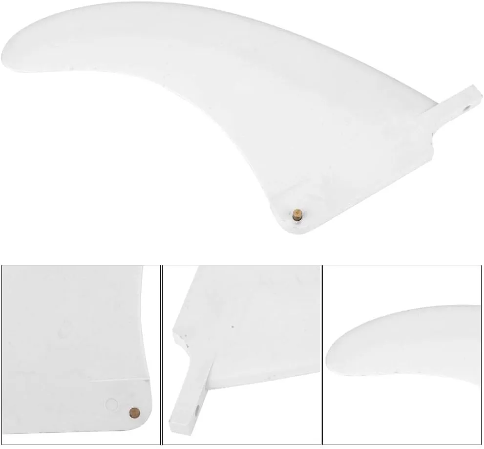 6.5inch Surfing Fin Nylon Fibre Surfboard Fin Thruster Surfboard Fins for Longboard, Surfboard & Paddleboard White