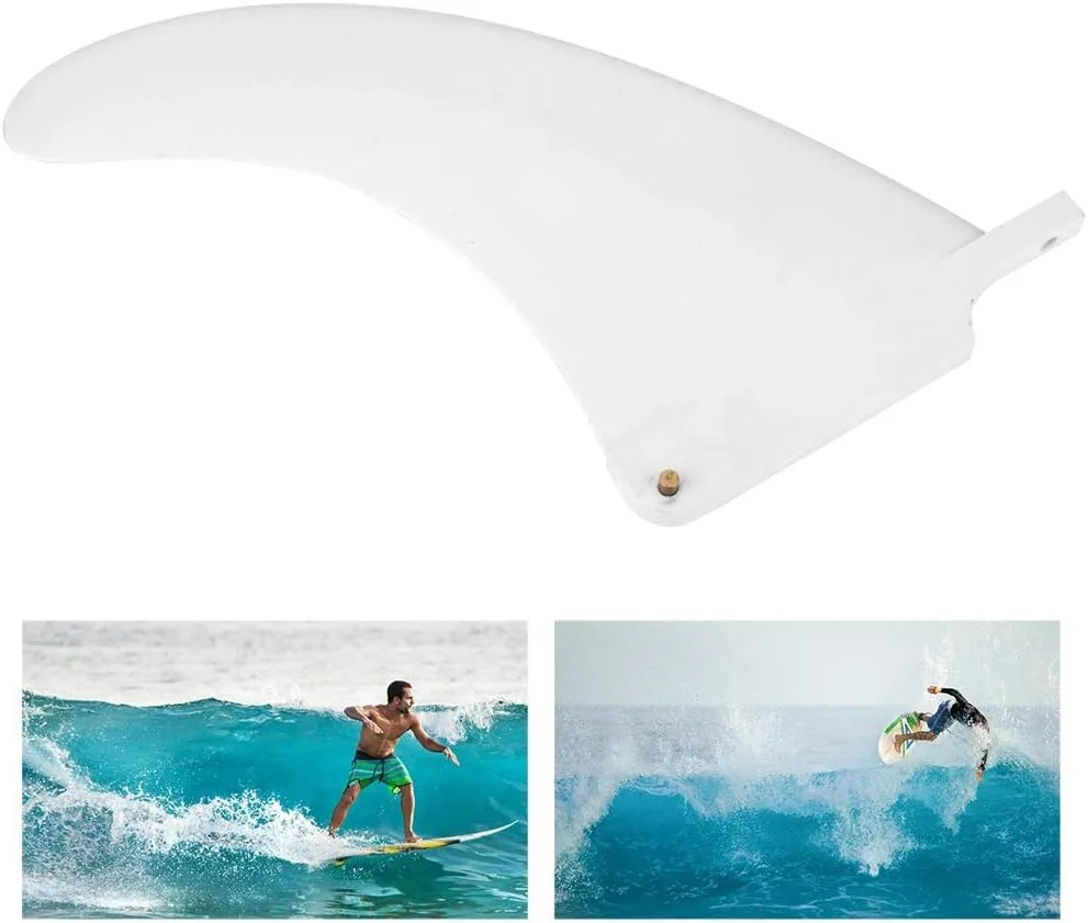 6.5inch Surfing Fin Nylon Fibre Surfboard Fin Thruster Surfboard Fins for Longboard, Surfboard & Paddleboard White