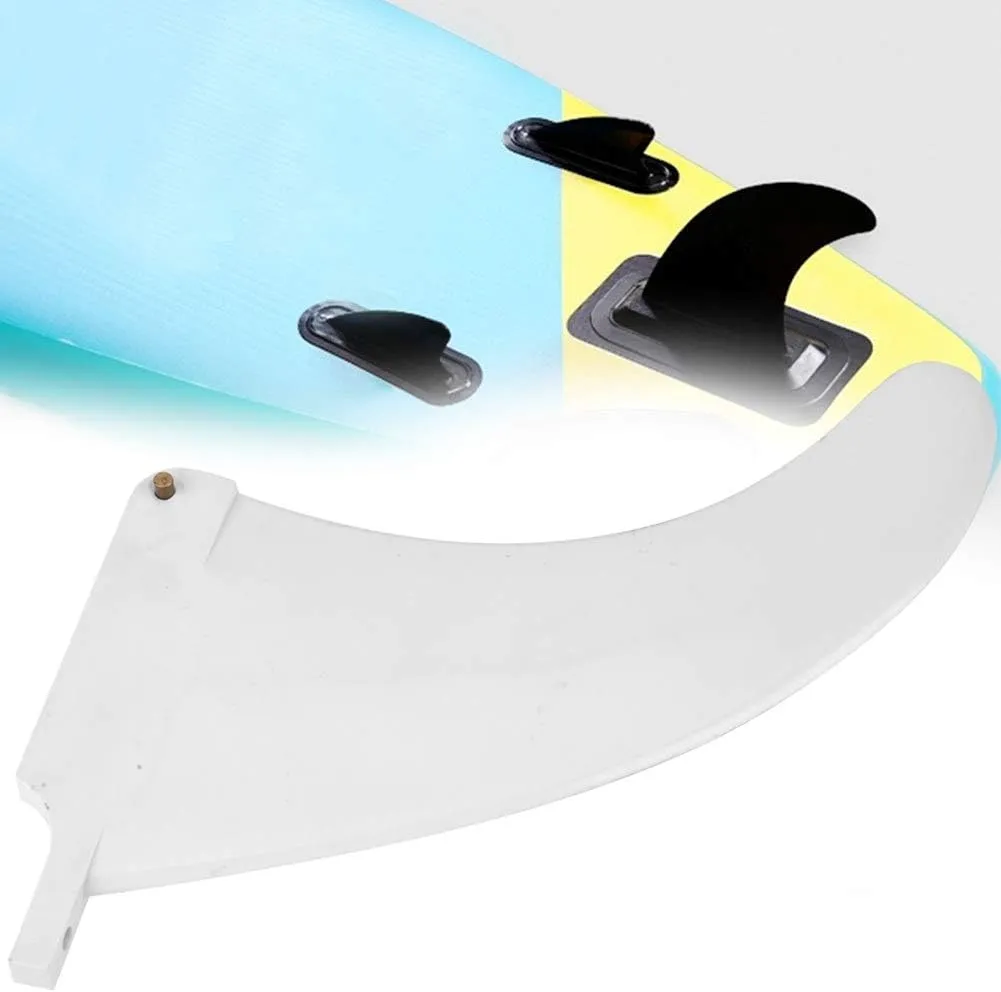 6.5inch Surfing Fin Nylon Fibre Surfboard Fin Thruster Surfboard Fins for Longboard, Surfboard & Paddleboard White
