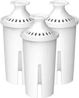 AQUA CREST NSF Certified Pitcher Water Filter, Replacement for Brita® Filters, Pitchers, Dispensers, Brita® Classic OB03, Mavea® 107007, 35557, and More (Pack of 3)
