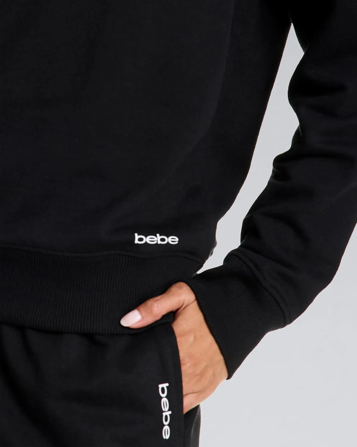 bebe French Terry Sweatshirt for Women, Crewneck Sweatshirts for Women, Sweatshirt Loungewear