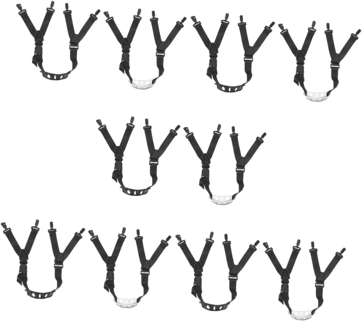 BESPORTBLE 5sets Helmet Chin Mount Anti-wear Chin Strap Lightweight and Portable 2pcs*5