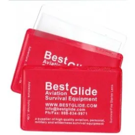 Best Glide ASE Credit Card Size Fresnel Lens Fire Starter and Magnifier Lenses (3 Pack - Red)