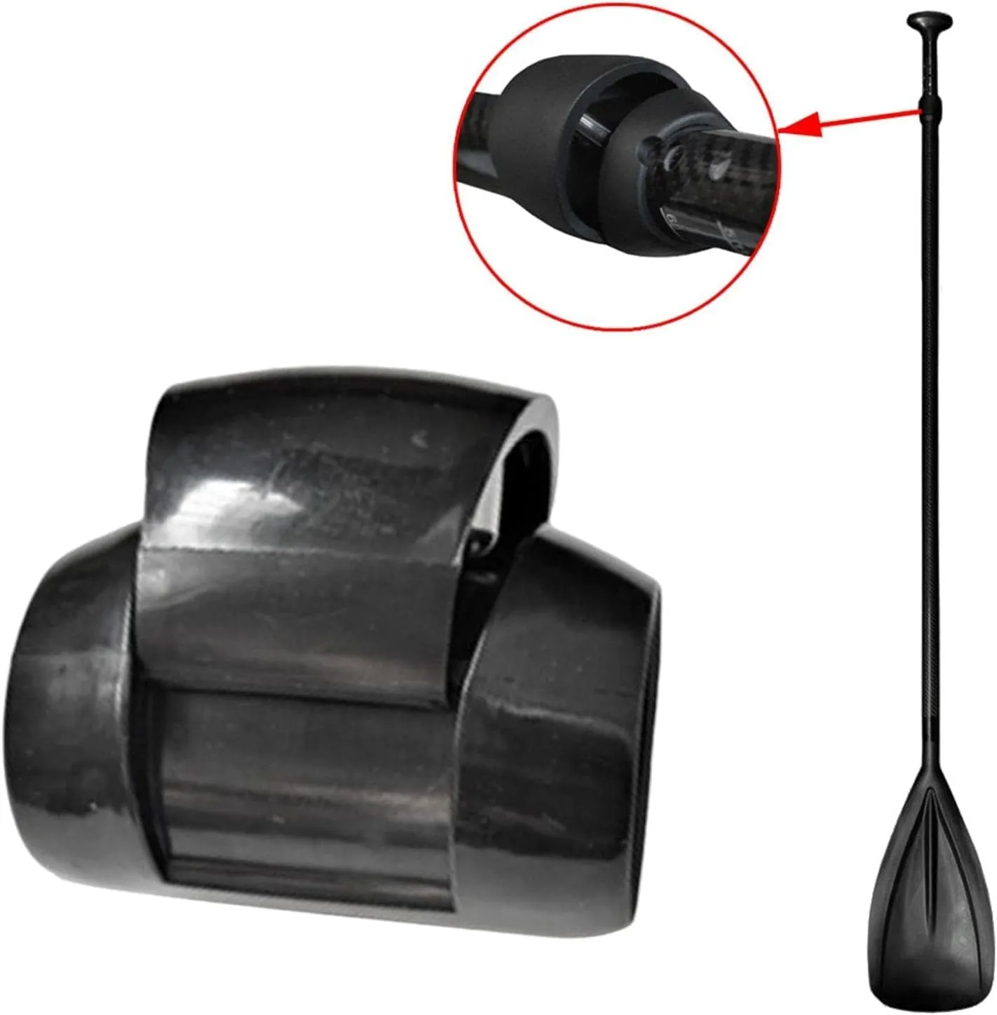 Black Quick Release Clamp Replacement - Fit Shaft in Dia. 27mm - for Adjustable SUP Paddle Kayak Paddle Accessories