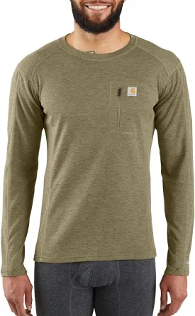 Carhartt Mens Base Force Midweight Thermal Base Layer Long Sleeve Pocket Shirt