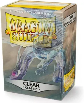 Dragon Shield | Standard Size Card Classic Sleeves | 100 CT - Smooth & Tough Premium TCG Sleeves - Compatible with Pokemon, Flesh & Blood, One Piece & Magic The Gathering | Clear