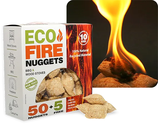 ECO Fire Nuggets (24 Count) For Fire stoves & BBQs