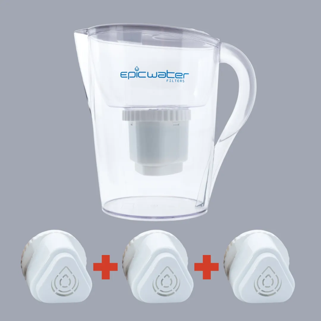 Epic Water Pure Pitcher   3 Extra Replacement Filter - Removes Fluoride & PFAS
