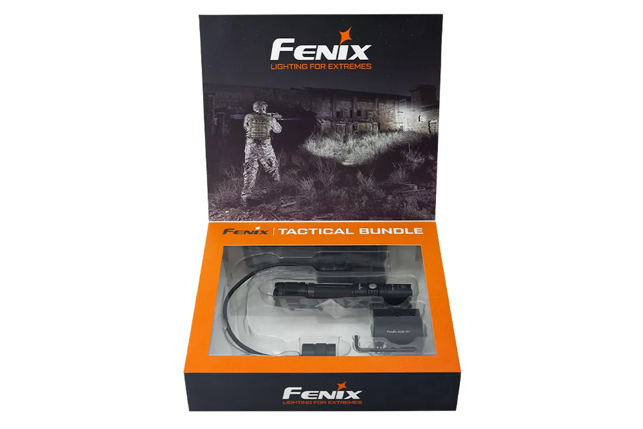 Fenix PD35 Tactical Flashlight Bundle, 1000 Lumens, Holster, Pressure Switch, Rail Mount, and 2600 mAh Rechargeable Battery
