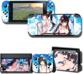 GilGames Skin Cover Decals for Nintendo Switch, Vinyl Protector Wrap Full Set Protective Faceplate Stickers Console Dock