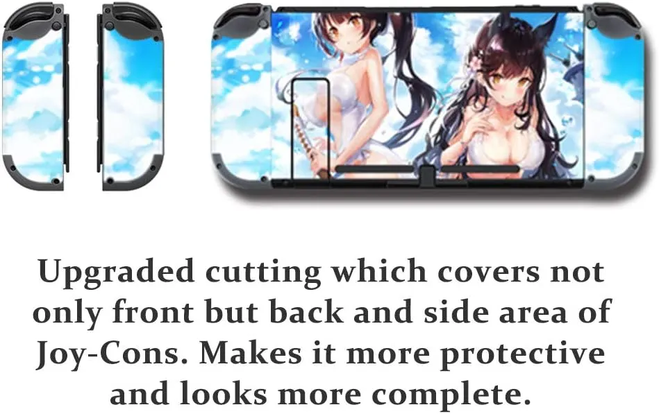 GilGames Skin Cover Decals for Nintendo Switch, Vinyl Protector Wrap Full Set Protective Faceplate Stickers Console Dock