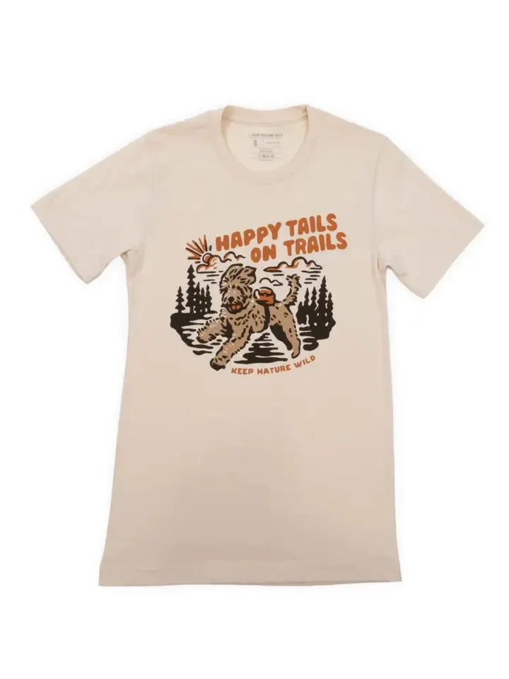 Happy Tails on Trails Forest Unisex Tee | Cholla
