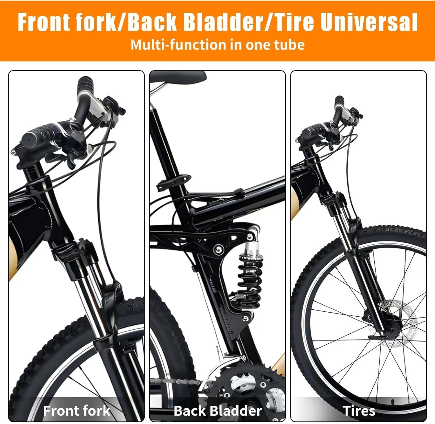 High Pressure Shock Pump - (300 PSI Max) MTB Bike Shock Pump for Fork & Rear Suspension with No-Loss Schrader Valve American Style