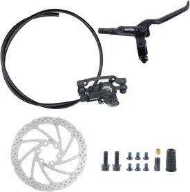 Hydraulic Brake Set Bike Disc Brakes Kit with Left Front 800mm Right Rear 1550 mm 160mm Rotors Aluminum Alloy Hydraulic Brake Fit for Mountain Bike, MTB