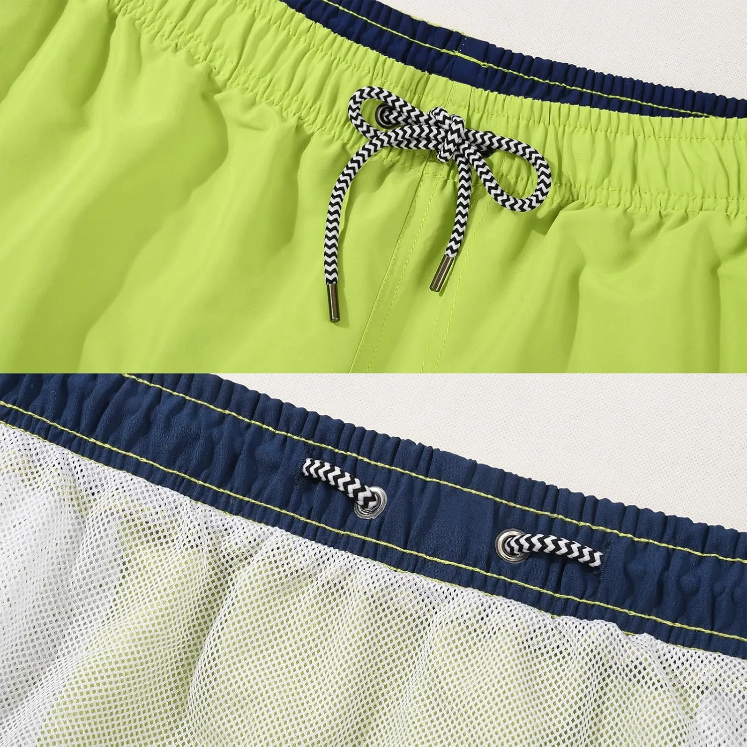 JOYSON Mens Swim Trunks Quick Dry Swim Shorts with Mesh Lining Solid Color Swimwear Bathing Suits
