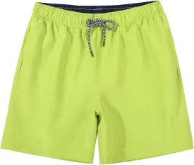 JOYSON Mens Swim Trunks Quick Dry Swim Shorts with Mesh Lining Solid Color Swimwear Bathing Suits