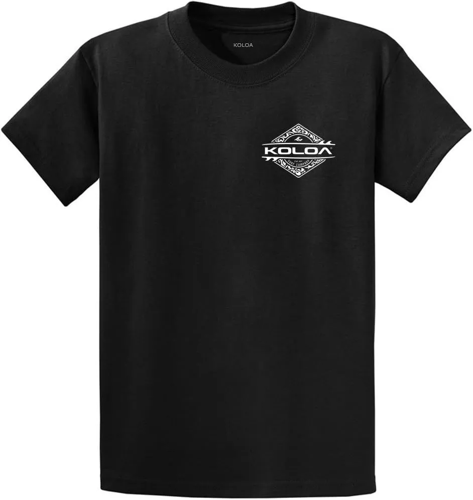 Koloa Surf Diamond Thruster Surfboards Logo Cotton T-Shirts in Reg, Big and Tall