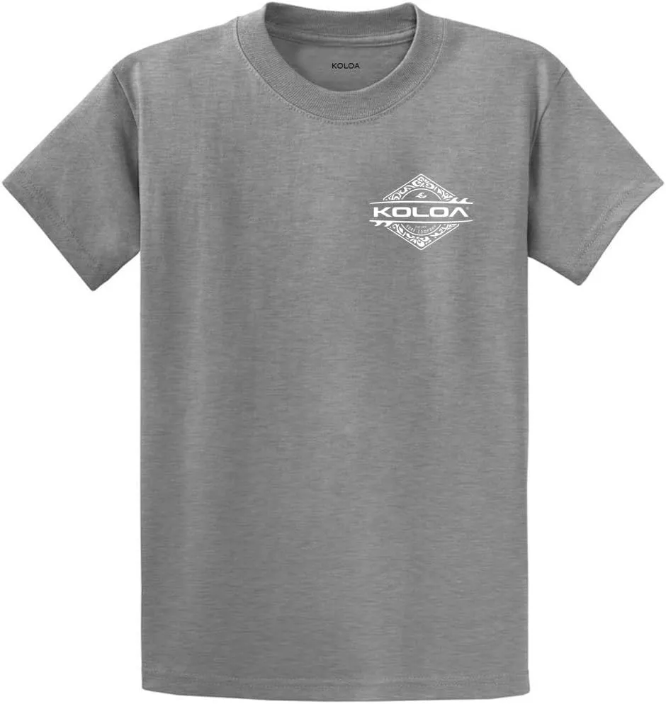 Koloa Surf Diamond Thruster Surfboards Logo Cotton T-Shirts in Reg, Big and Tall