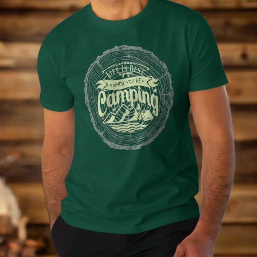 Life Is Best When Your Camping - Men's T Shirt