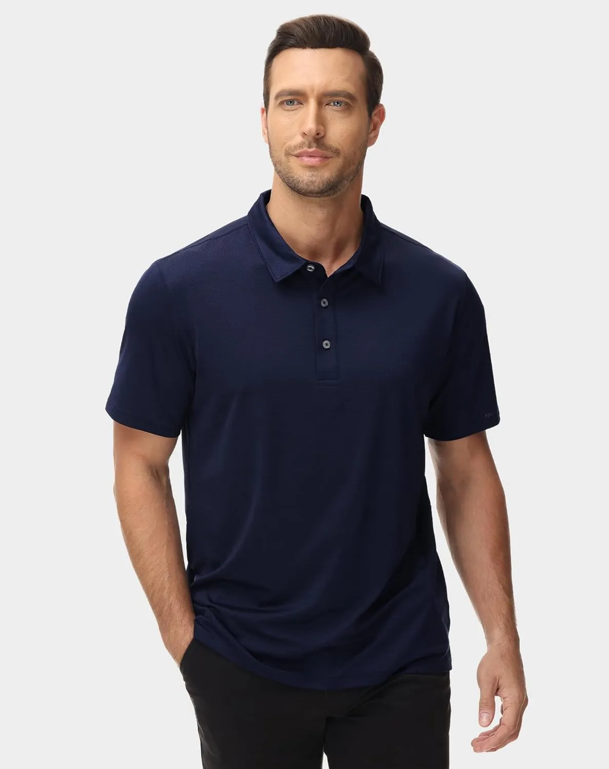 MIER Mens Polo Shirts Dry Fit Short Sleeve Performance Golf Shirt Moisture Wicking Athletic Casual Collared T-Shirt