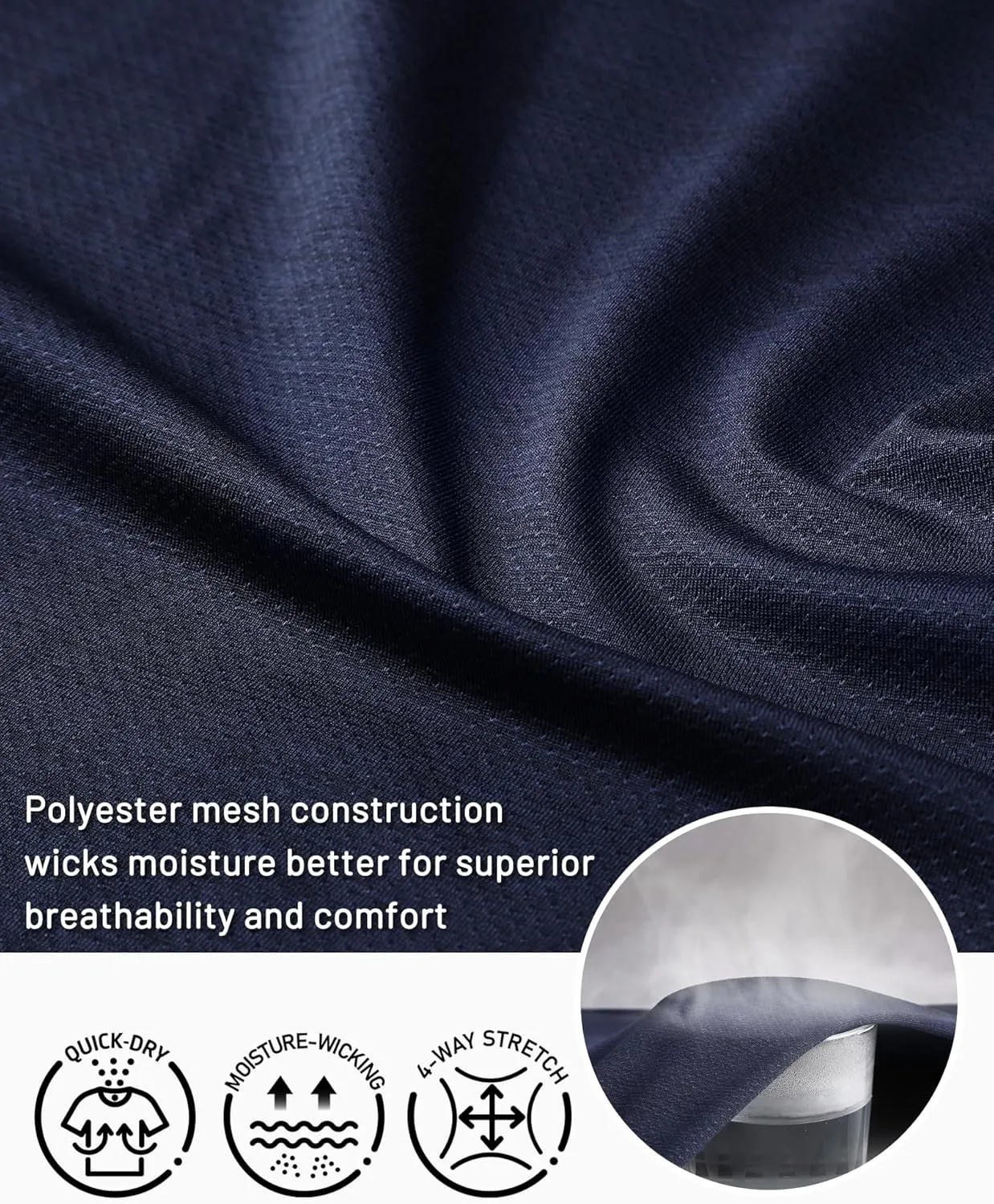 MIER Mens Polo Shirts Dry Fit Short Sleeve Performance Golf Shirt Moisture Wicking Athletic Casual Collared T-Shirt