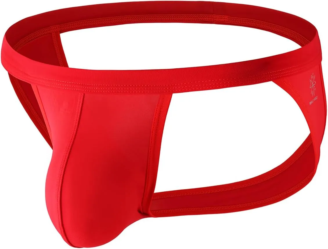 MuscleMate Men's Jockstrap Thong Underwear, Men's Classic Athletic Supporter With Stretch Elastic Waistband.