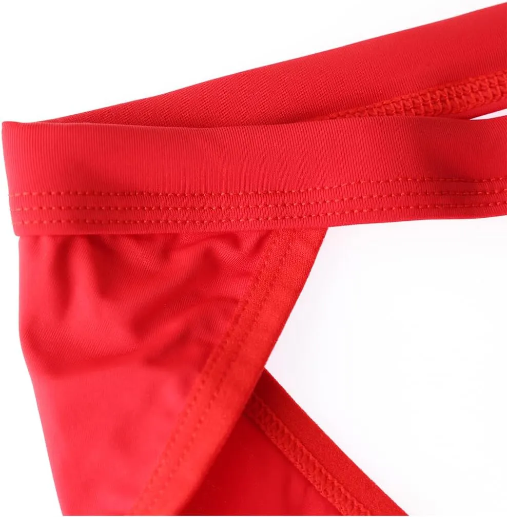 MuscleMate Men's Jockstrap Thong Underwear, Men's Classic Athletic Supporter With Stretch Elastic Waistband.
