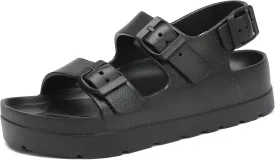 SOSOWHLTE Women's Platform Sandals with Arch Support - 3 Adjustable Straps Summer Beach Sandals, Lightweight & Slip-Resistant