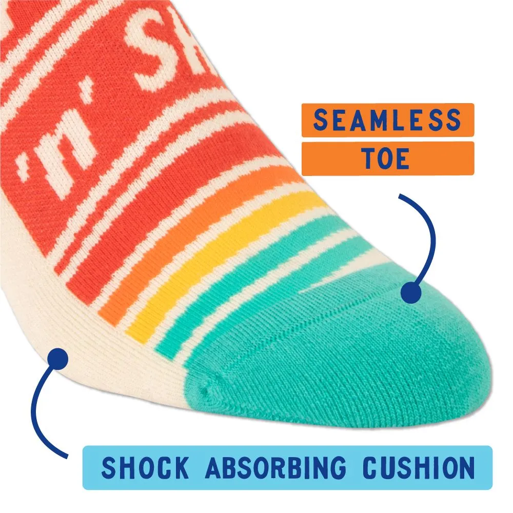 Sports 'N' Shit Unisex Sneaker Socks [2 Size Options] | BlueQ at GetBullish