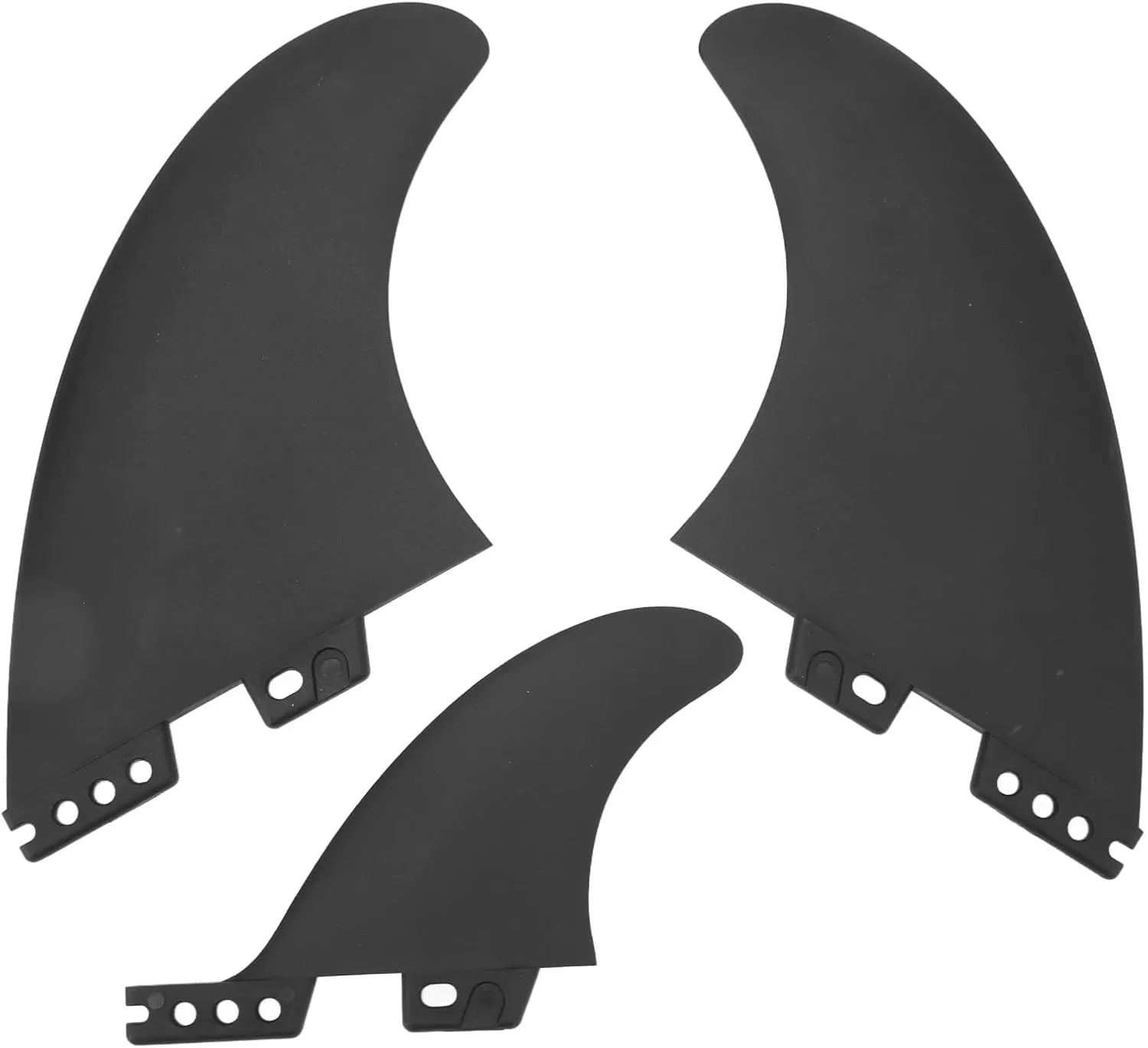 Surfboard Fins, PVC Left Middle Right Surf Fins, Professional 3 Surf Fins, Stable Reliable Surfboard Thruster Fins, for Longboard Stand Up Paddleboard