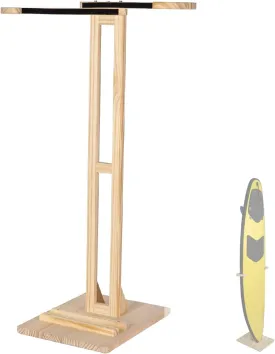 Surfboard Stand Racks, Indoor Display Stand Shortboard and Longboard Organizer Floor-standing Design, Storage & Display for Shortboard and Longboard, Wooden