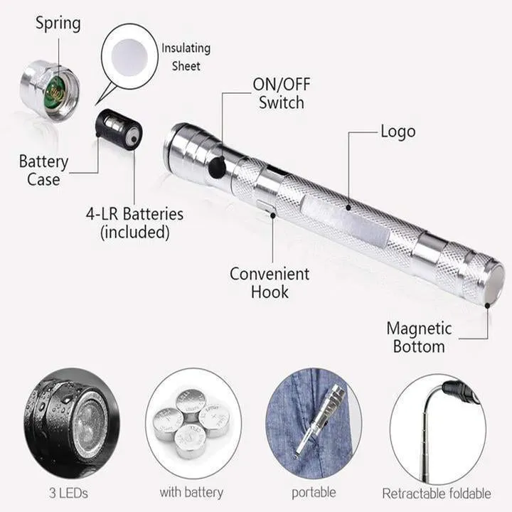 Tactical LED Magnetic Flashlight