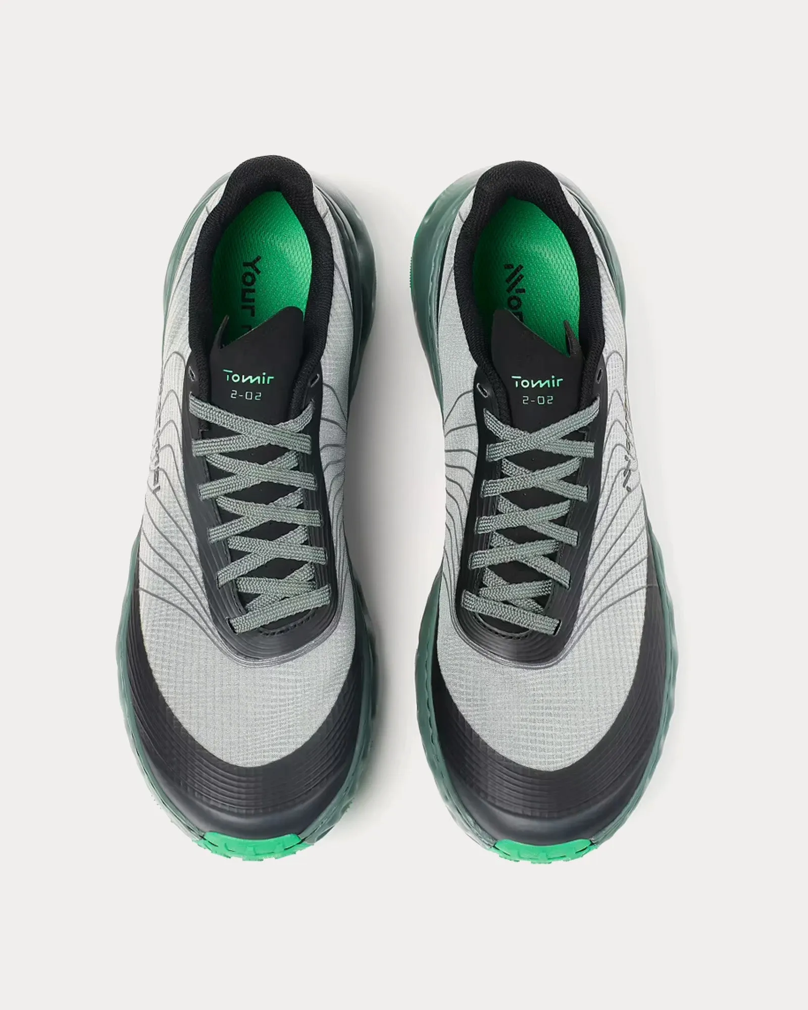 Tomir 2.0 Grey / Green Running Shoes