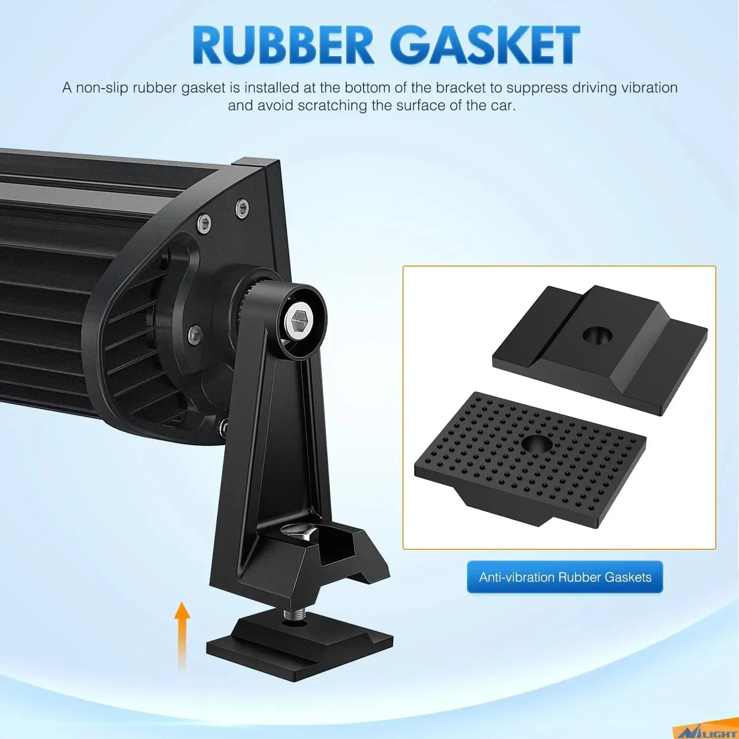 Universal Side-Mounted Adjustable Brackets Kits With Rubber Pads