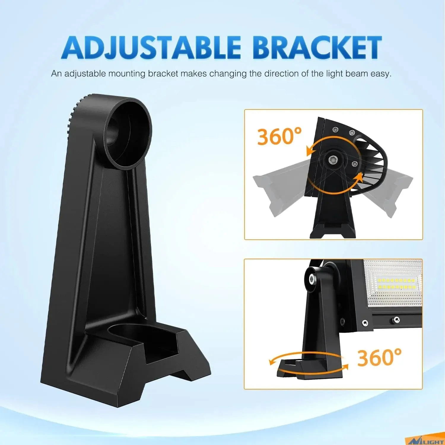 Universal Side-Mounted Adjustable Brackets Kits With Rubber Pads