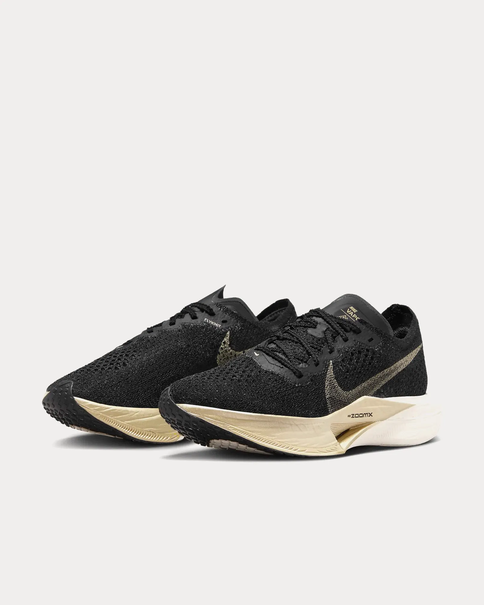 Vaporfly 3 Black / Black / Oatmeal / Metallic Gold Grain Running Shoes