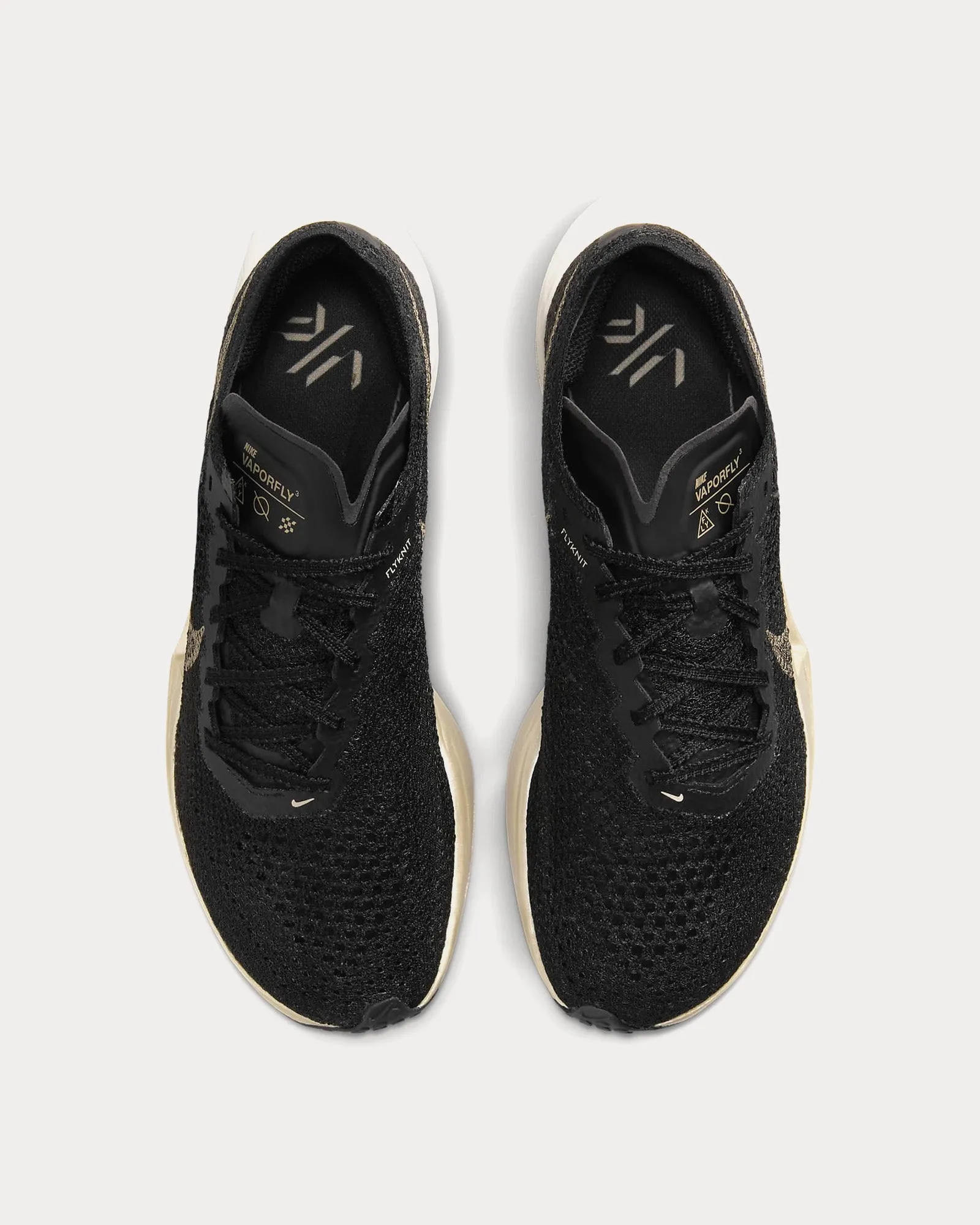 Vaporfly 3 Black / Black / Oatmeal / Metallic Gold Grain Running Shoes