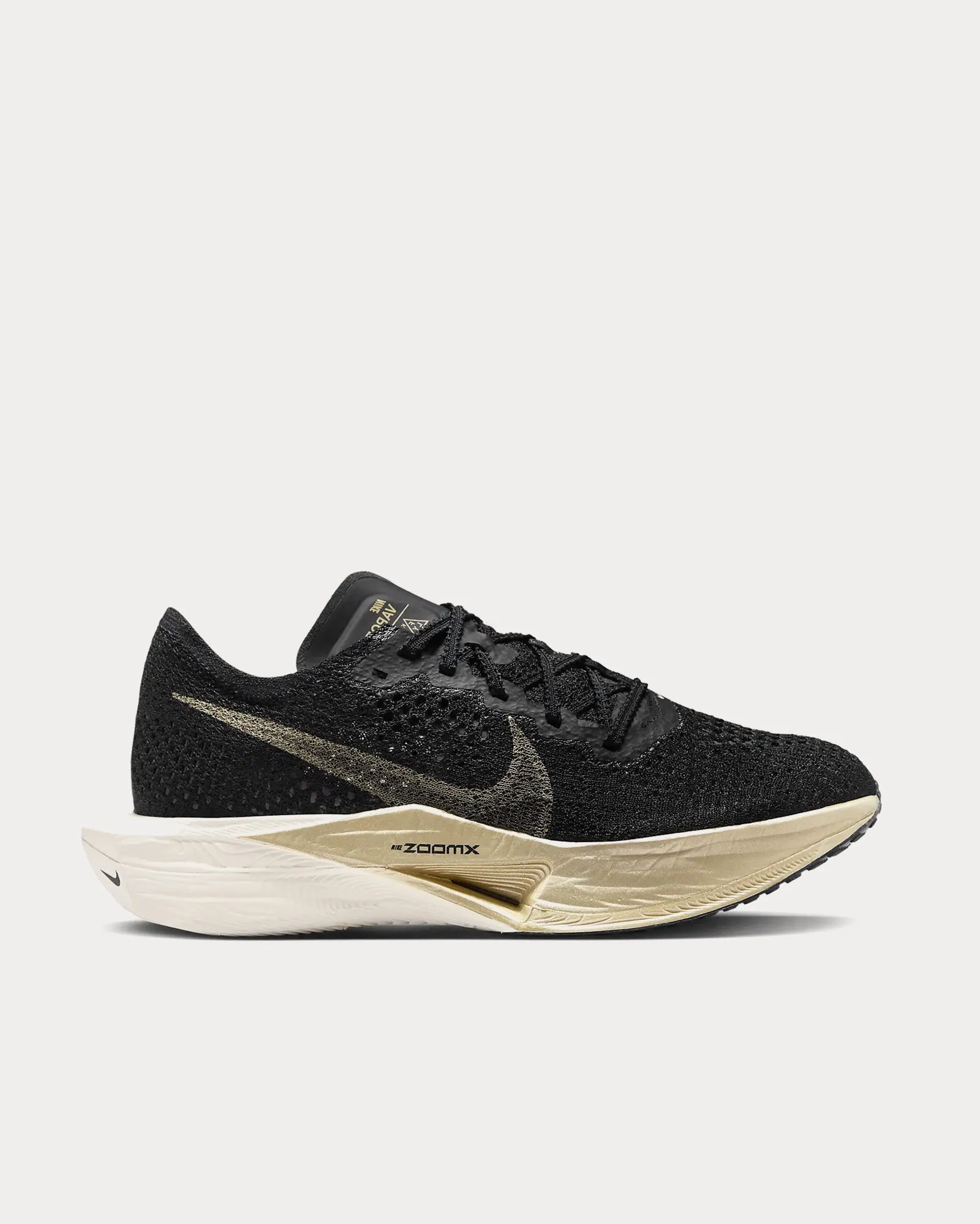 Vaporfly 3 Black / Black / Oatmeal / Metallic Gold Grain Running Shoes