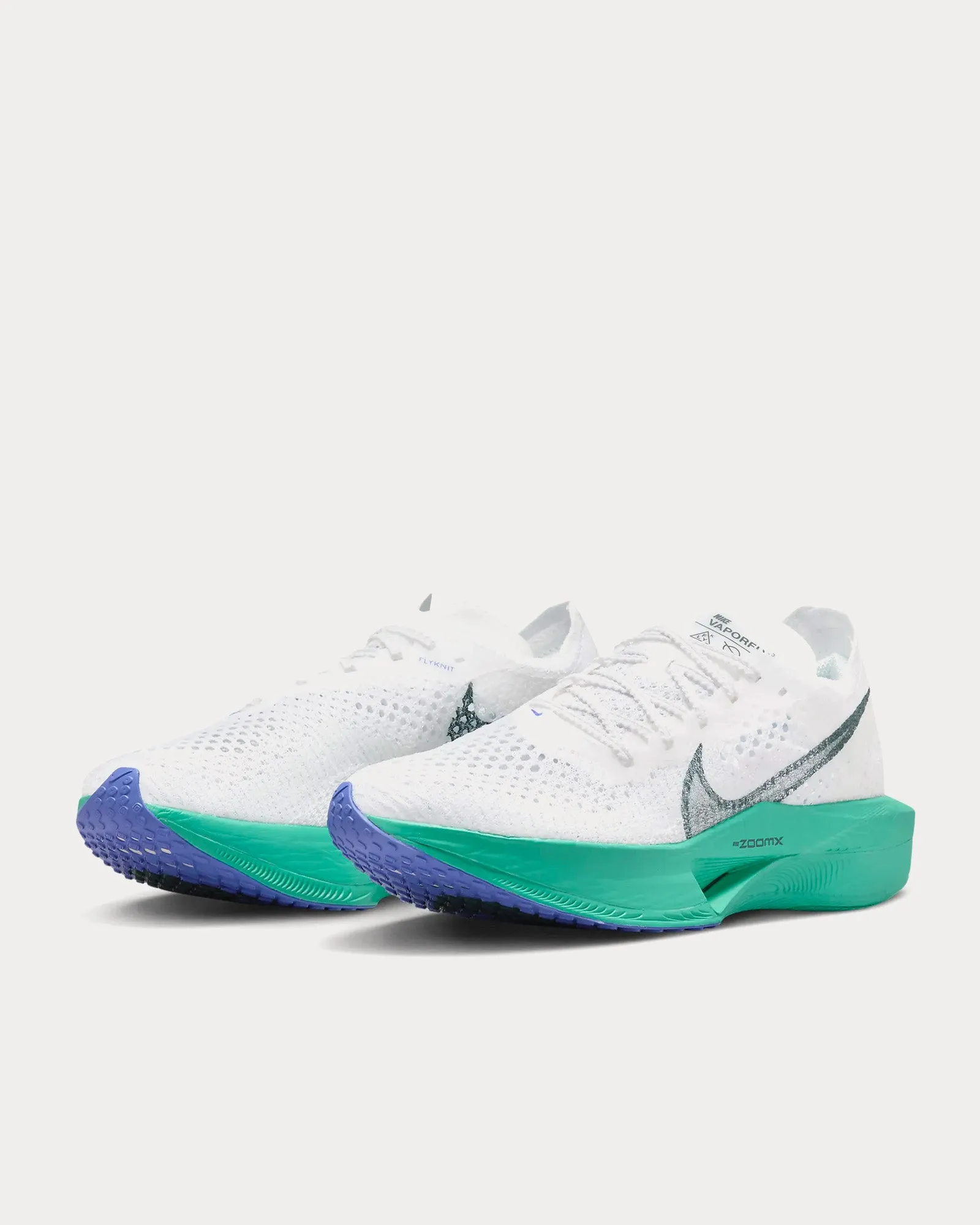 Vaporfly 3 White / Jade Ice / Clear Jade / Deep Jungle Running Shoes