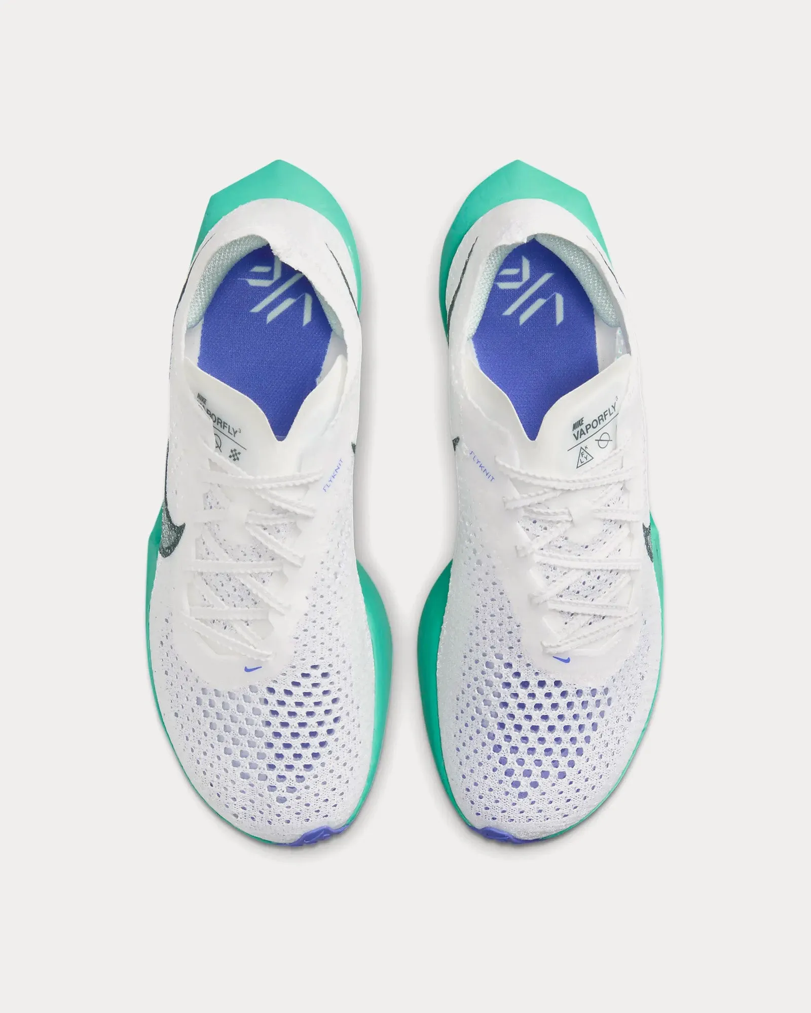 Vaporfly 3 White / Jade Ice / Clear Jade / Deep Jungle Running Shoes