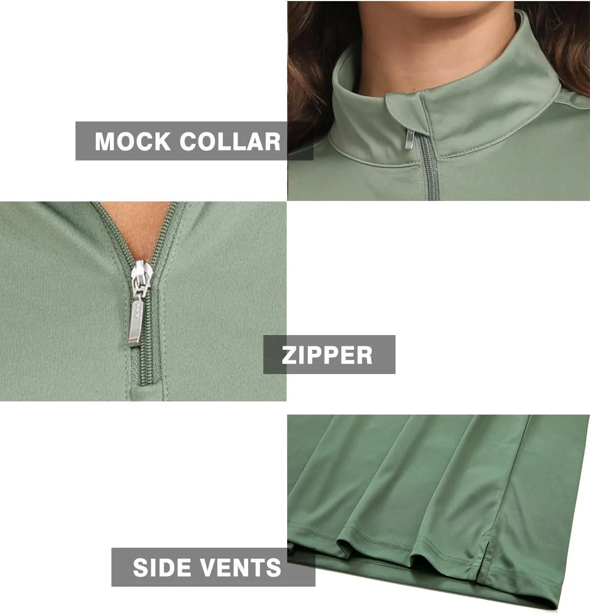 Womens Golf Shirt Quick Dry Long Sleeve Tennis Tops UPF50  Collared Golf Polo Shirts for Women